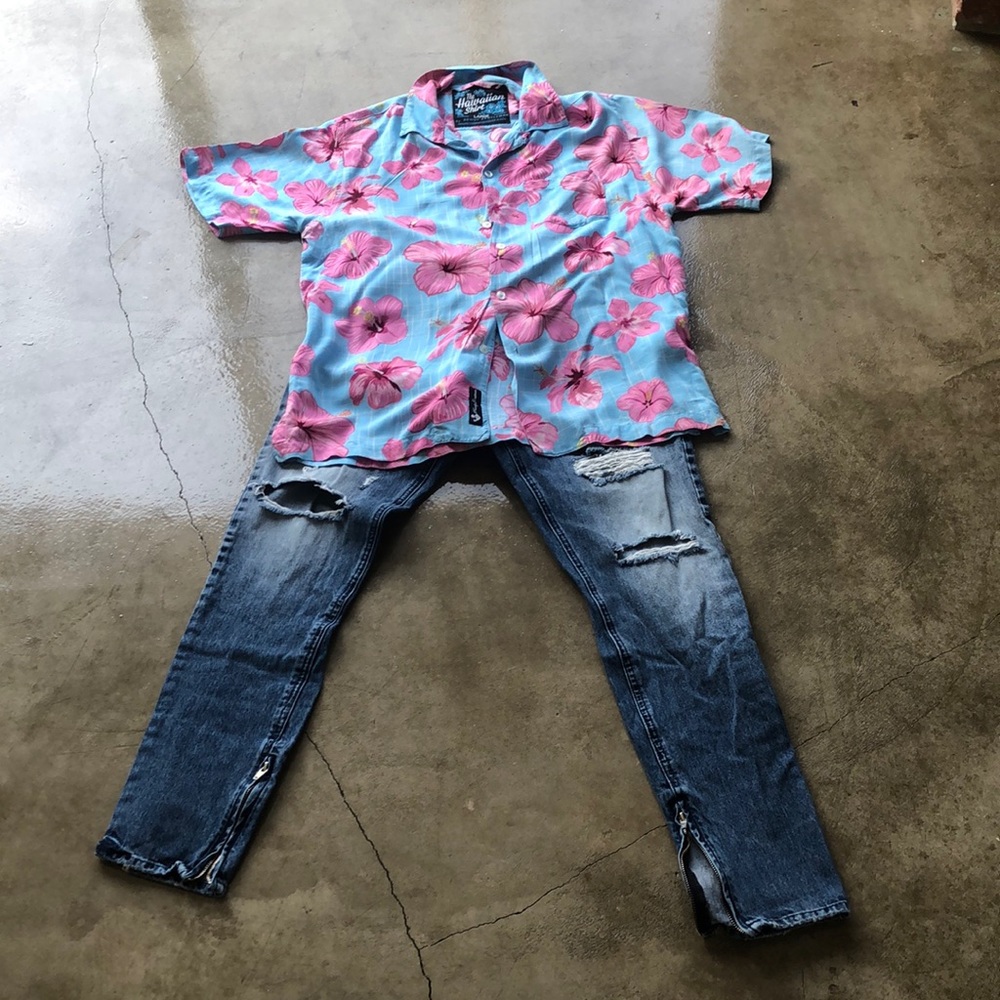 Rowdy Gentleman shirt with Pacsun Jeans
